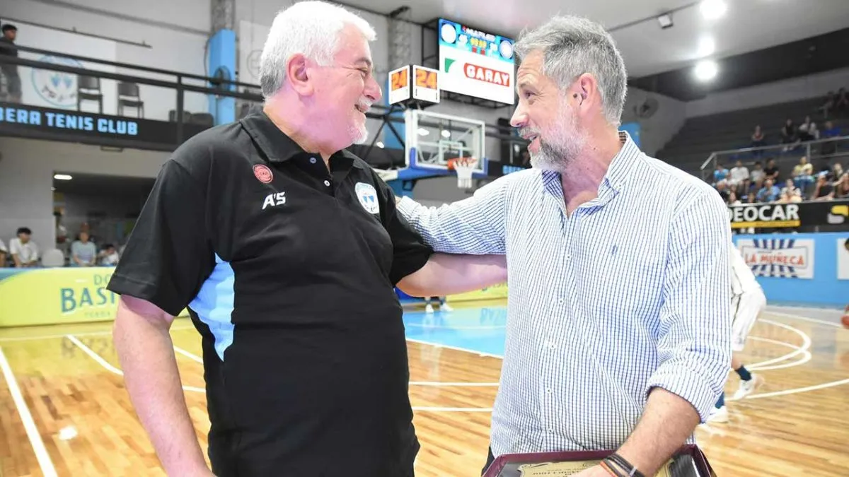 Fabio Demti con Sergio Feversani, presidente de OTC
