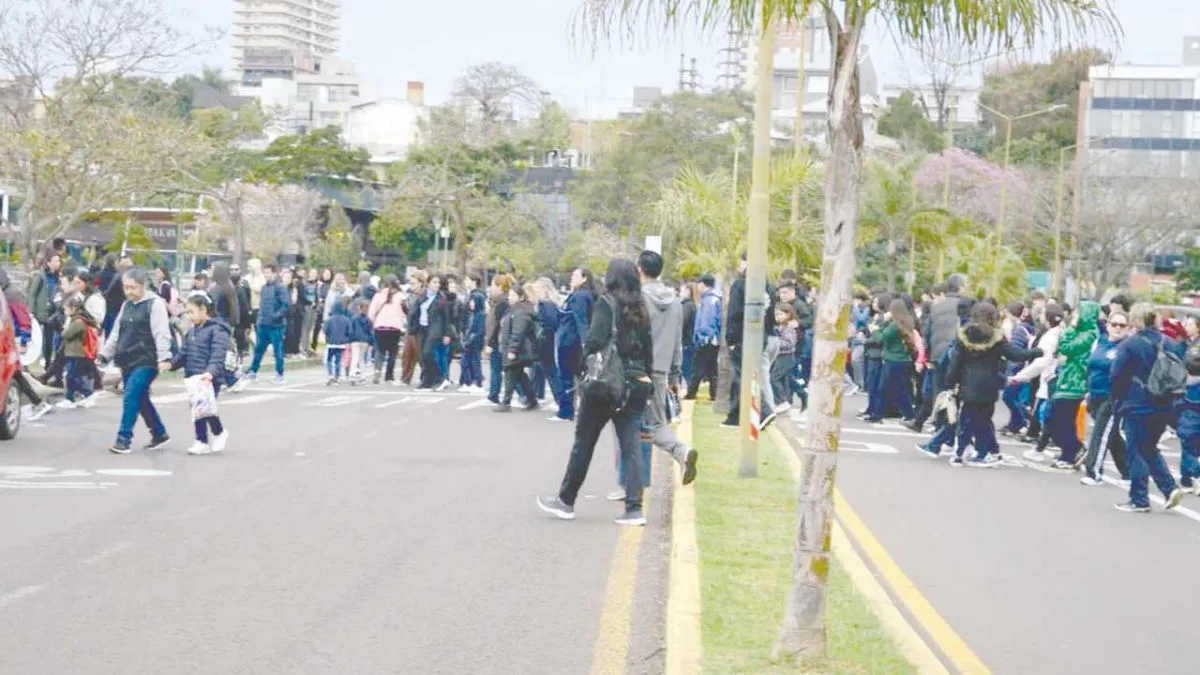 Caminata solidaria junto al Instituto Goyena