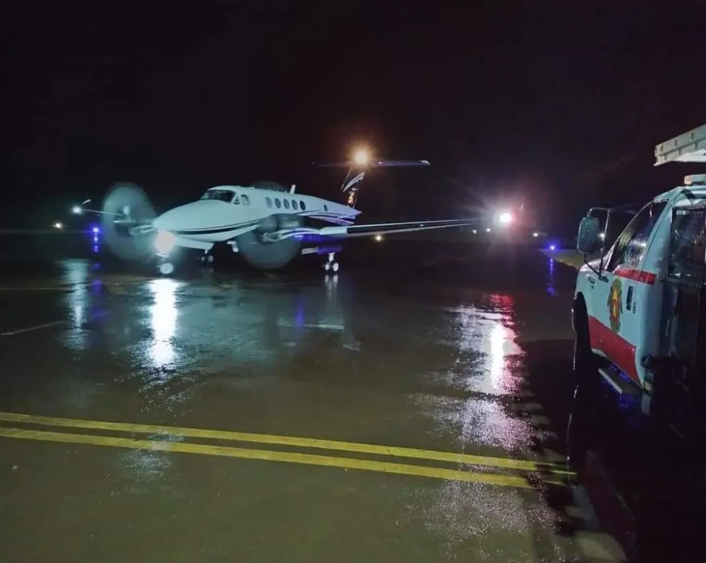La pista del Aeroclub Oberá volvió a recibir vuelos nocturnos para el traslado de órganos ablacionados
