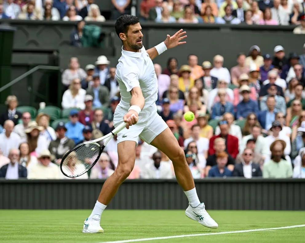 Debut y despedida de Cachín en Wimbledon: cayó ante Djokovic en tres sets