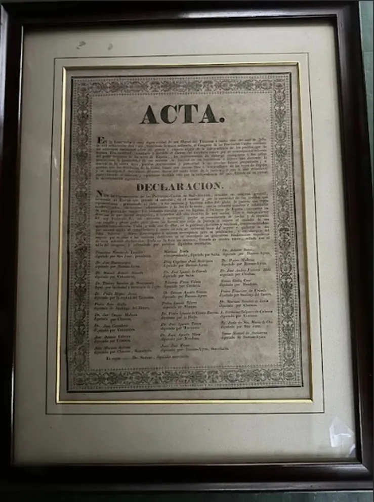 La Aduana recuperó un impreso original de la declaración de la Independencia de 1816