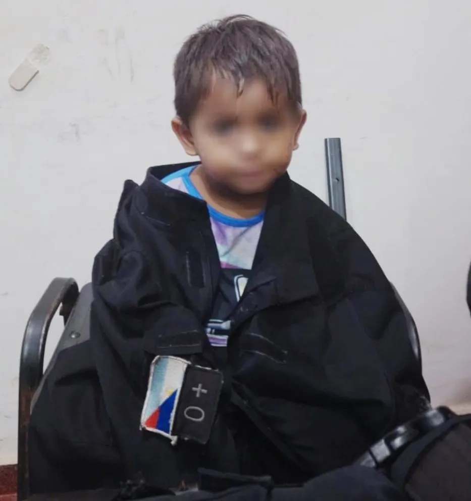 Patrulla policial rescató a un niño extraviado durante la tormenta en Posadas