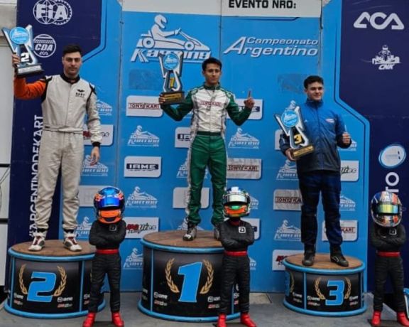 Grimaldi ganó y se mantiene en lo más alto del Campeonato Argentino de Karting