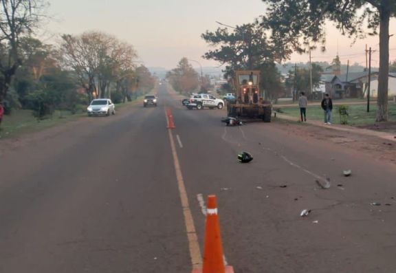 San Javier: motociclista falleció tras colisionar contra una máquina municipal