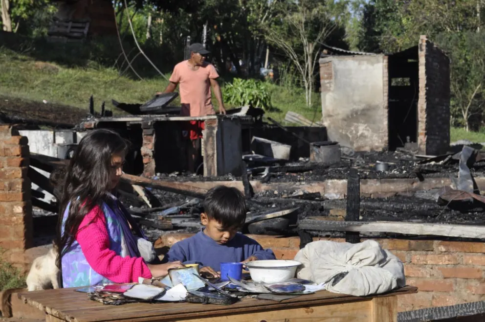Incendio destruyó un merendero y necesitan ayuda para seguir asistiendo a niños