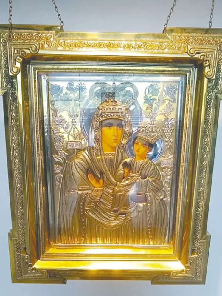Robaron ícono bizantino de capilla de Santa Ana