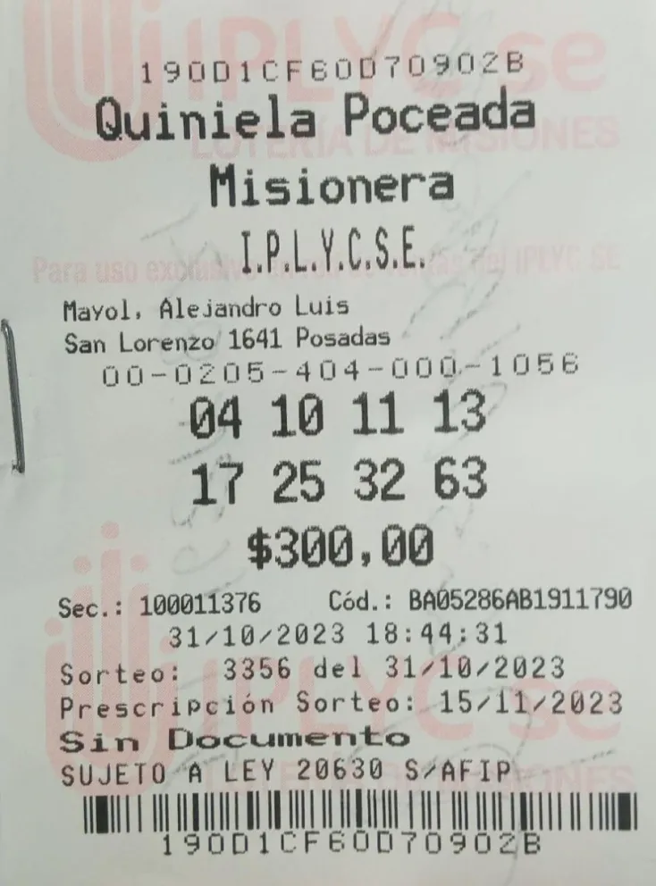 Una ama de casa se llevó los 65 millones de pesos de La Poceada Misionera