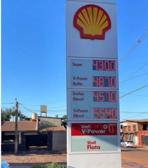 Shell retrotrajo el precio de los combustibles en Iguazú y Posadas