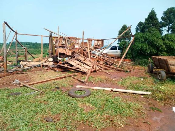 Temporal golpeó en zona rural de San Pedro
