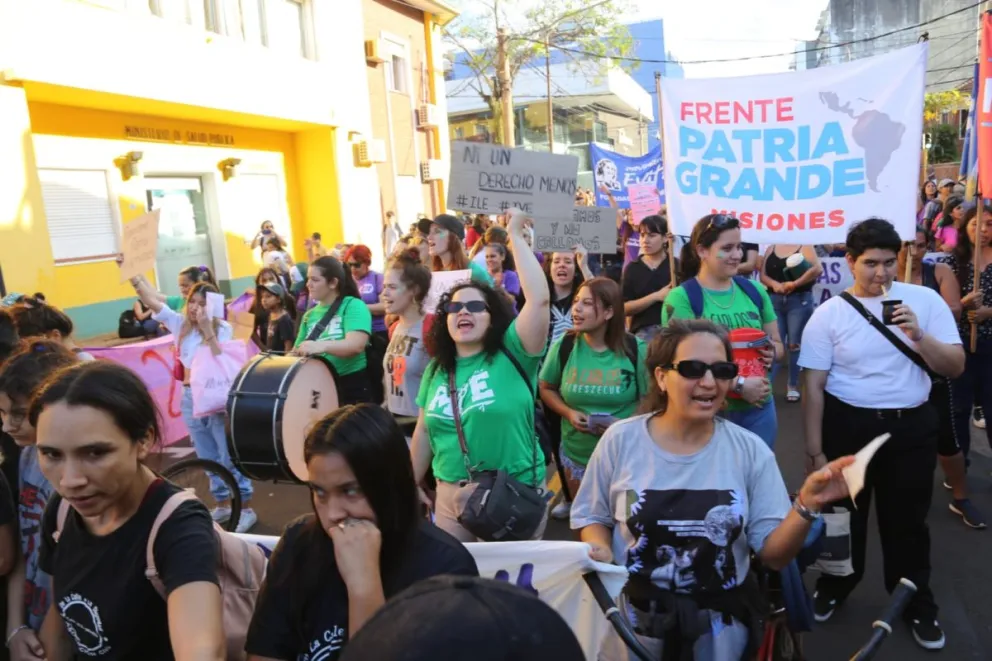 25N: Mujeres marcharon contra la violencia de género en Posadas