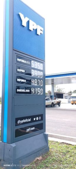 Aumenta el precio de los combustibles en las estaciones de servicio YPF en toda la provincia