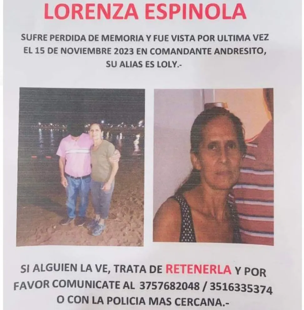 Andresito: Familiares de Lorenza Espíndola de 63 años ofrecen recompensa para dar con su paradero