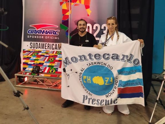 Montecarlo obtuvo una medalla de oro en Sudamericano de Taekwondo