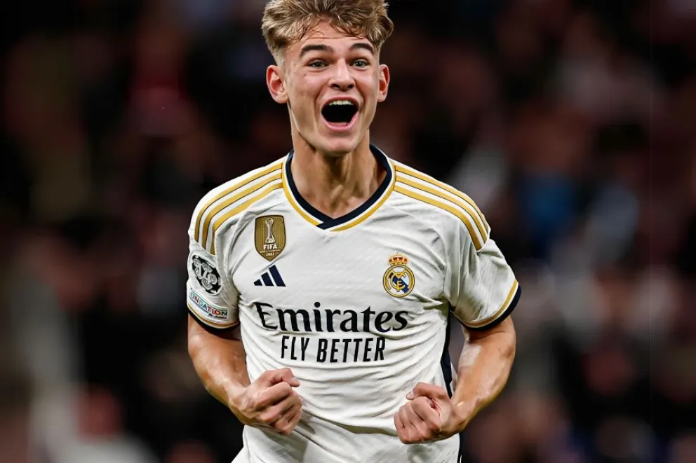 Nico Paz hizo su debut goleador en Real Madrid por la Champions League