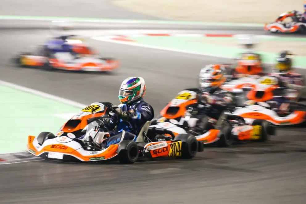 Grimaldi remontó y fue 12 en el primer Heat en Mundial de karting en Bahréin