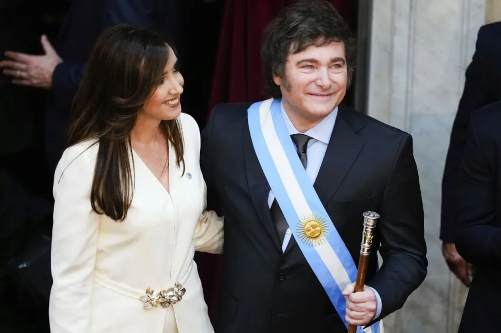 Javier Milei y Victoria Villarruel ya están al frente del Poder Ejecutivo. / Foto: AP