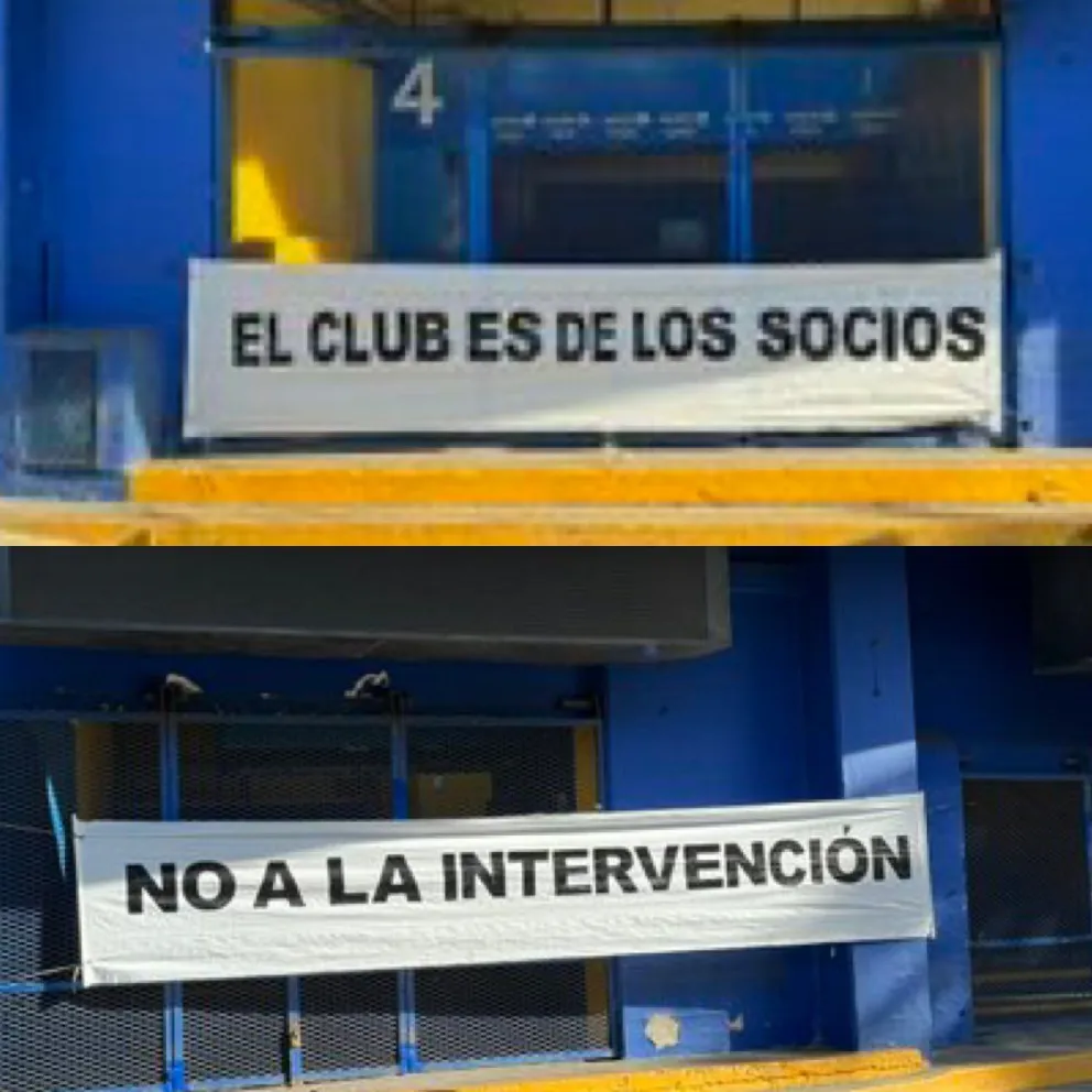 “Es de los socios”: los carteles que aparecieron en la Bombonera mientras se define si hay elecciones en Boca
