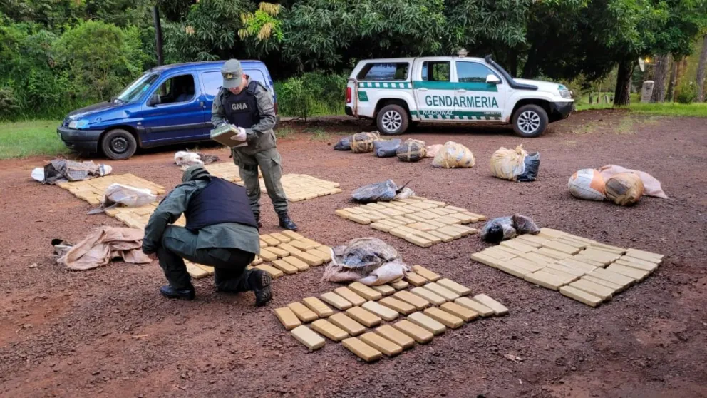 Gendarmería secuestro más de 300 kilos de marihuana en Santo Pipó