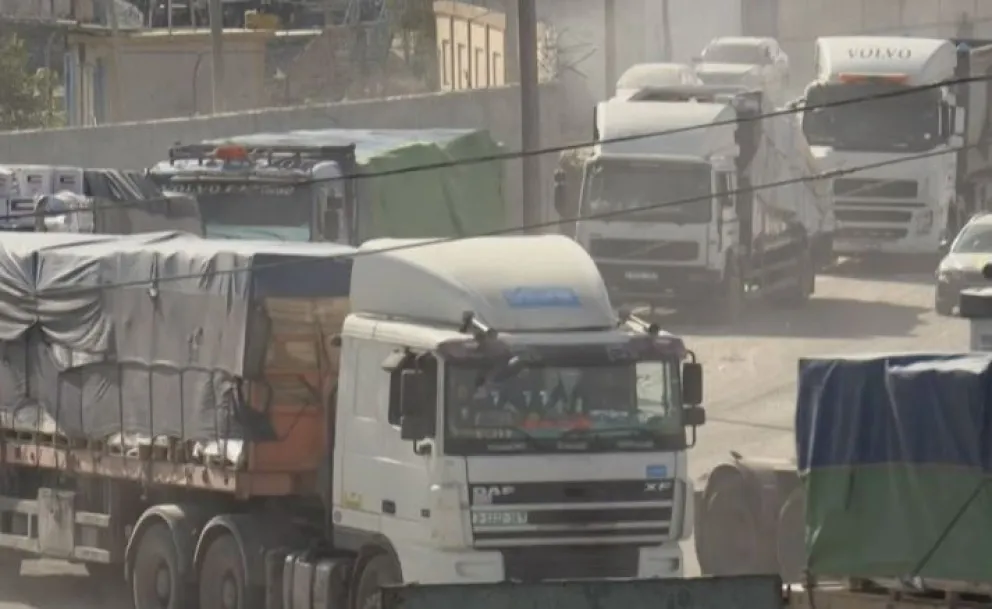 Llegó a Gaza el primer convoy con 46 camiones de ayuda humanitaria de la ONU