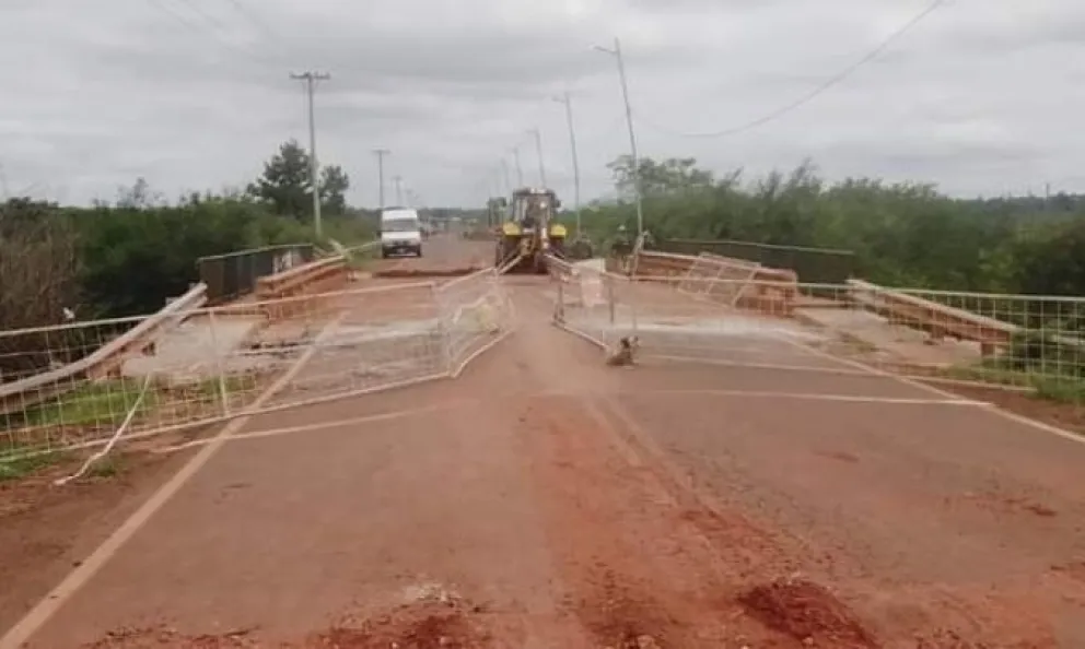 Avanza la obra para normalizar el tránsito en el puente del Arroyo Itacuá