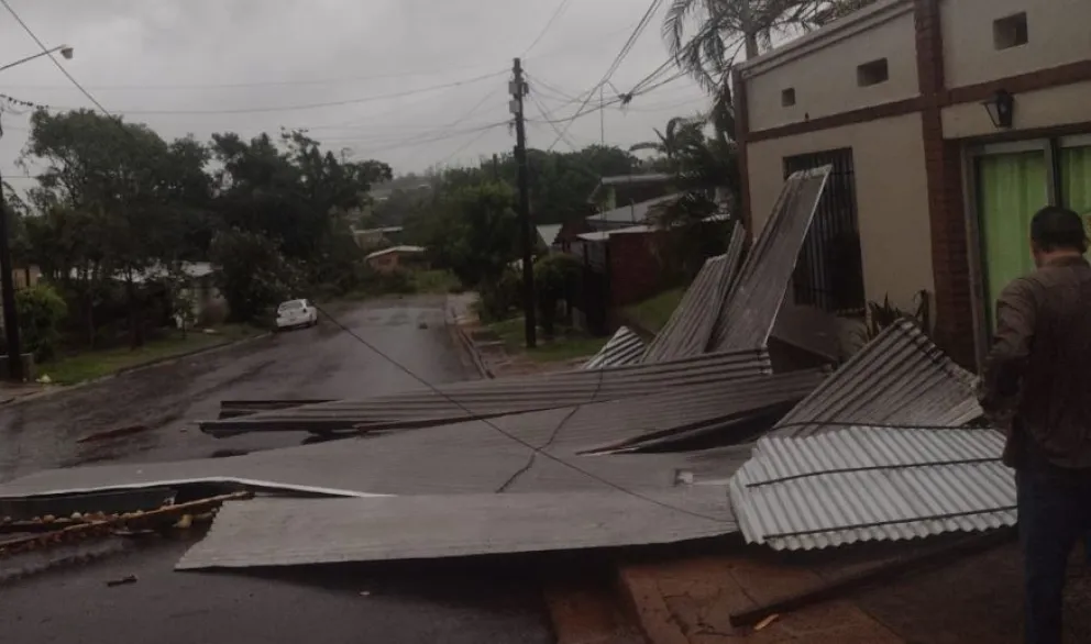 La tormenta causó destrozos en distintos puntos de Misiones