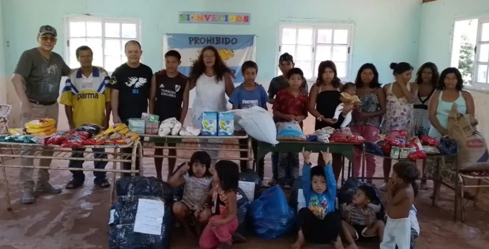 Veteranos de Malvinas realizaron la entrega de donaciones a aldeas de San Ignacio y Santa Ana