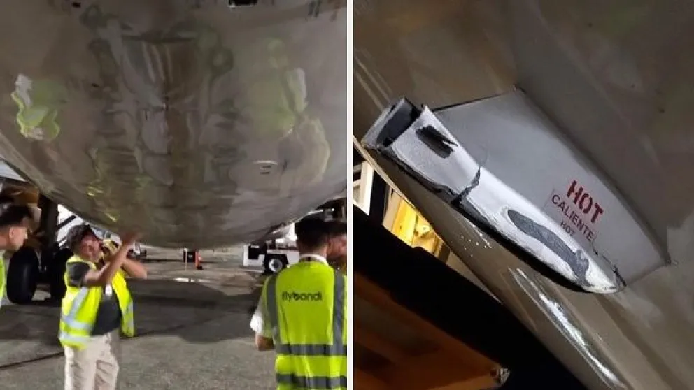Susto en el aeropuerto de Mar del Plata por un avión de Flybondi que golpeó contra la pista de aterrizaje