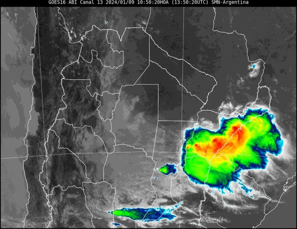 El SNM lanza advertencia amarilla por tormentas en Misiones para hoy y mañana
