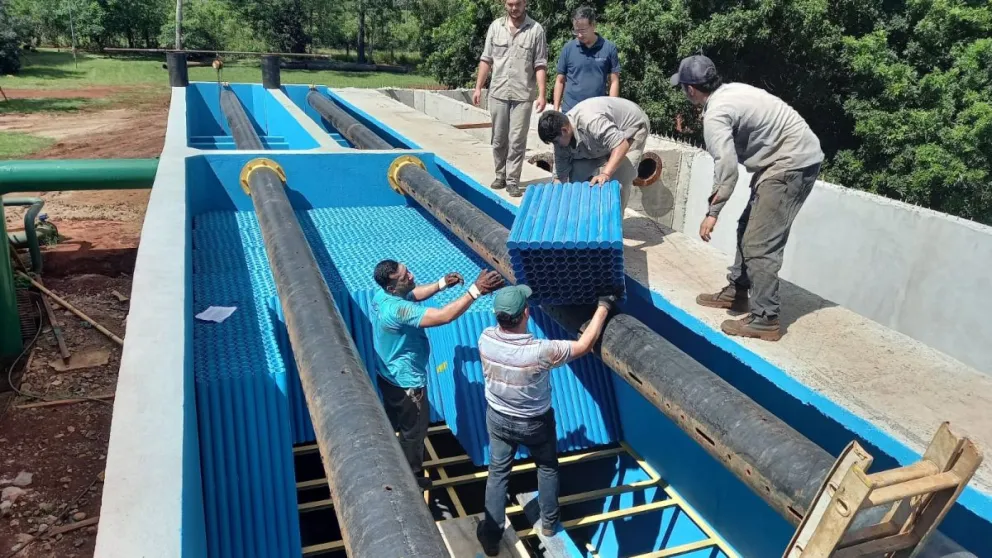  Jardín América: instalaron los paneles y funcionará el nuevo módulo en la toma de agua 