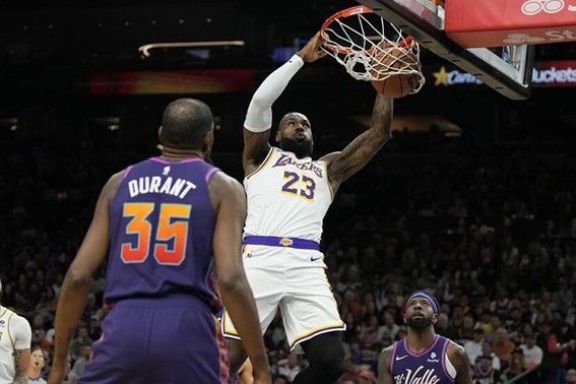 Disparidad en tiros libres: Los Lakers caen ante los Suns en un duelo del Oeste