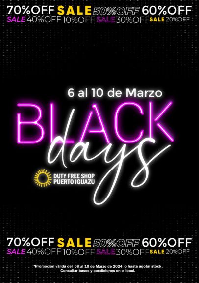 Se vienen los Black Days en el Duty Free Shop Puerto Iguazú 