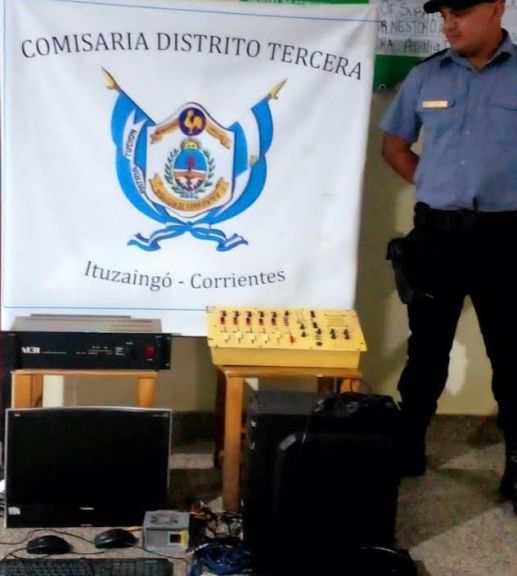 Ituzaingó: Policía recuperó equipos de radio sustraídos de una Iglesia Evangélica