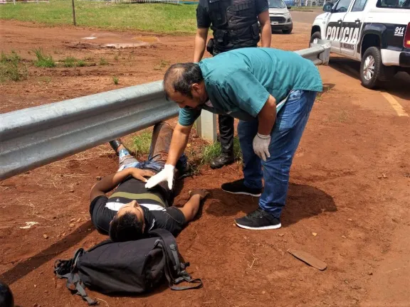 Motociclista hospitalizado tras despistar cerca de la terminal de San Ignacio Motociclista hospitalizado tras despistar cerca de la terminal de San Ignacio