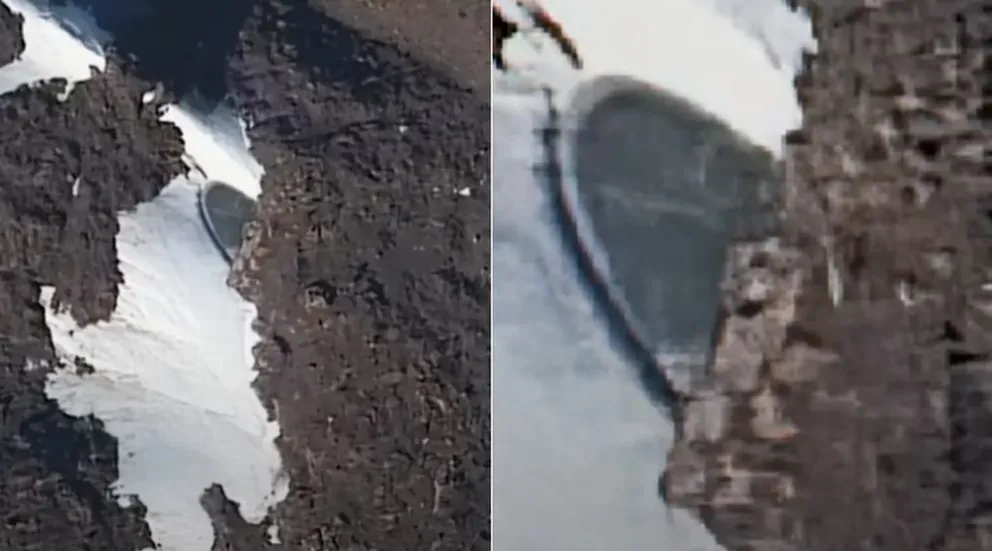 Aseguran que hay un ovni escondido en la Antártida Argentina: lo encontraron con Google Maps