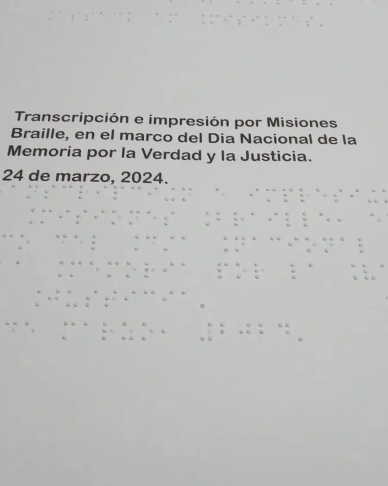 Transcriben al braille la nómina de víctimas de la dictadura en Misiones