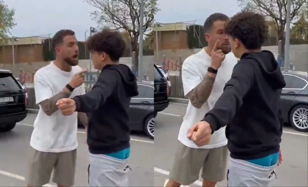 Iñigo Martínez, el jugador del Barcelona que encaró a unos tiktokers que lo estaban insultando