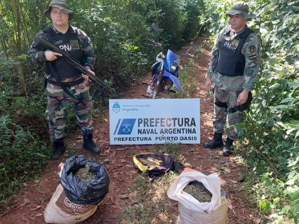 Prefectura secuestró 21 kilos de flores de marihuana en Corpus