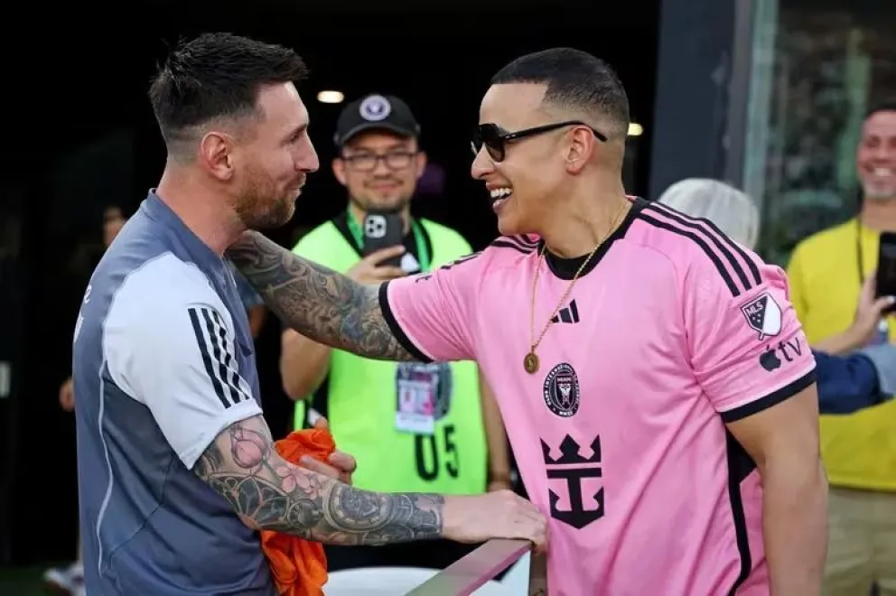 El encuentro entre  Daddy Yankee y Messi