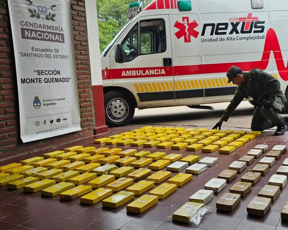 Santiago del Estero: decomisaron 134 kilos de cocaína en una ambulancia