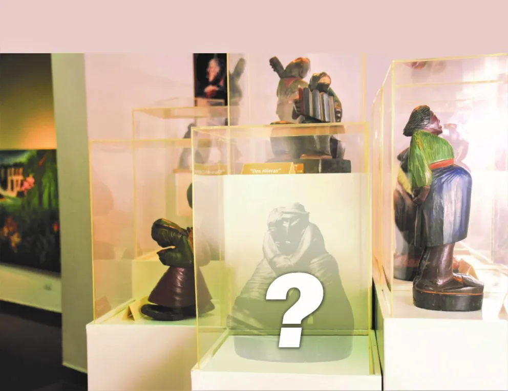 En el Museo Lucas Braulio Areco falta la talla ‘Chamamé’, de Juan de Dios Mena, desde 1998.  Su desaparición marcó un antes y un después en el cuidado del patrimonio.