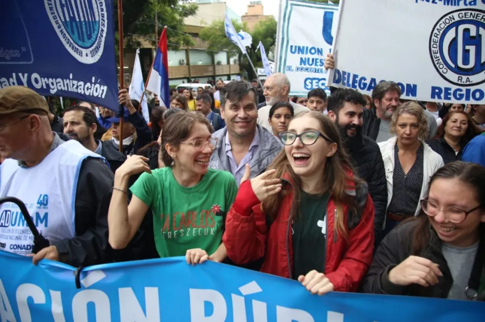 En abril pasado hubo una marcha para pedir mayor presupuesto para las universidades. Foto. Natalia Guerrero  
