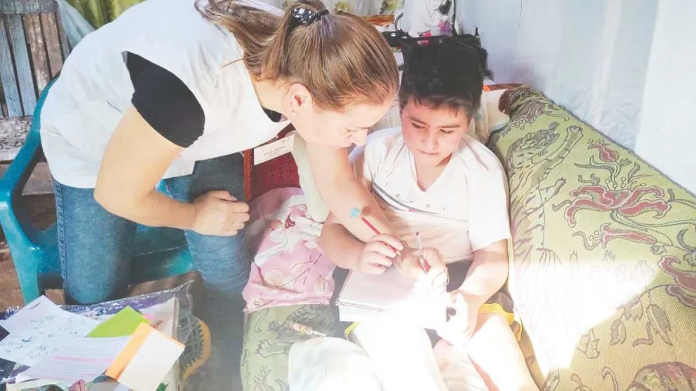 Desde el primer grado frecuenta la Escuela Hospitalaria. Foto: Norma Devechi