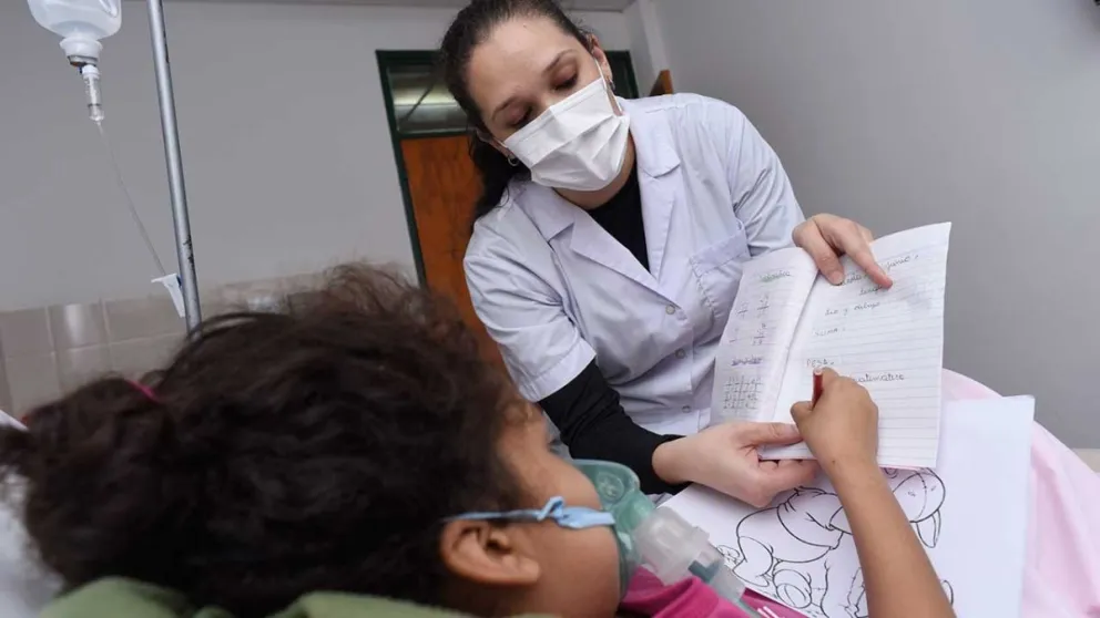 La mayoría de los niños son atendidos en el Hospital Pediátrico porque recibe derivaciones de toda la provincia.  Foto: Marcelo Rodríguez