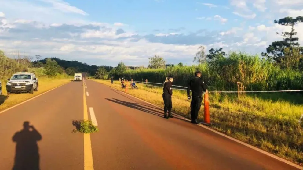El cuerpo de Juan Batista Camargo fue hallado a la vera de la ruta nacional 14. Foto: Policía de Misiones