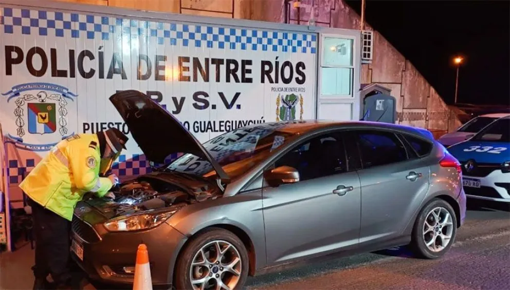 Uno de los coches que habían sido robados en Buenos Aires. //Foto: Policía de Entre Ríos.