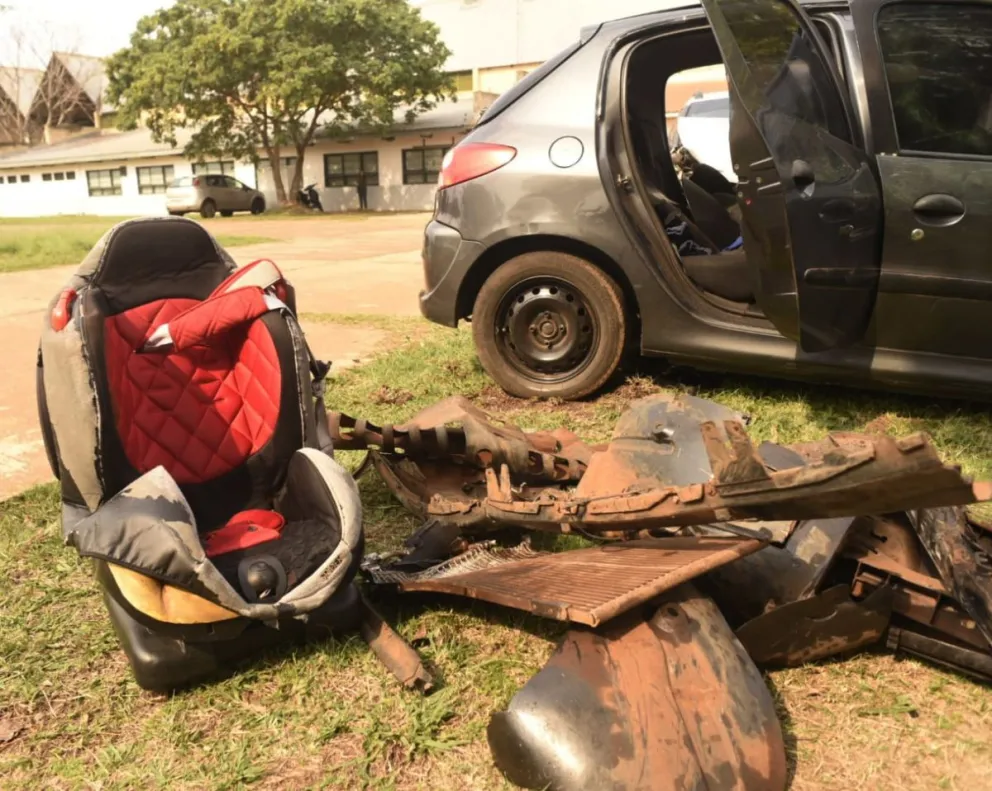 Isaac iba en el asiento para niños, y murió en el acto tras el despiste: //Foto: Marcelo Rodríguez.