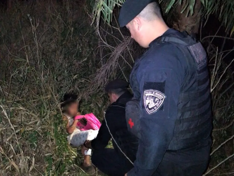 Fue hallada sana y salva tras una intensa búsqueda. //Foto: Policía de Misiones.