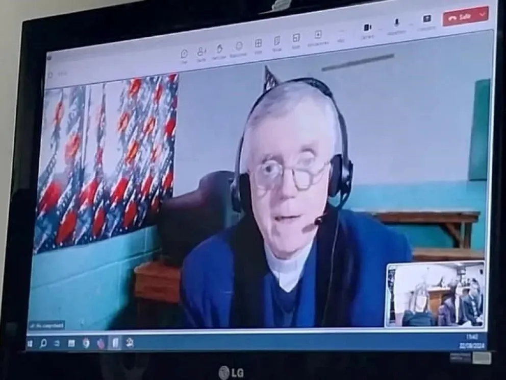 Grassi declaró de manera remota desde la unidad penitenciaria donde está alojado. //Foto: captura de video.