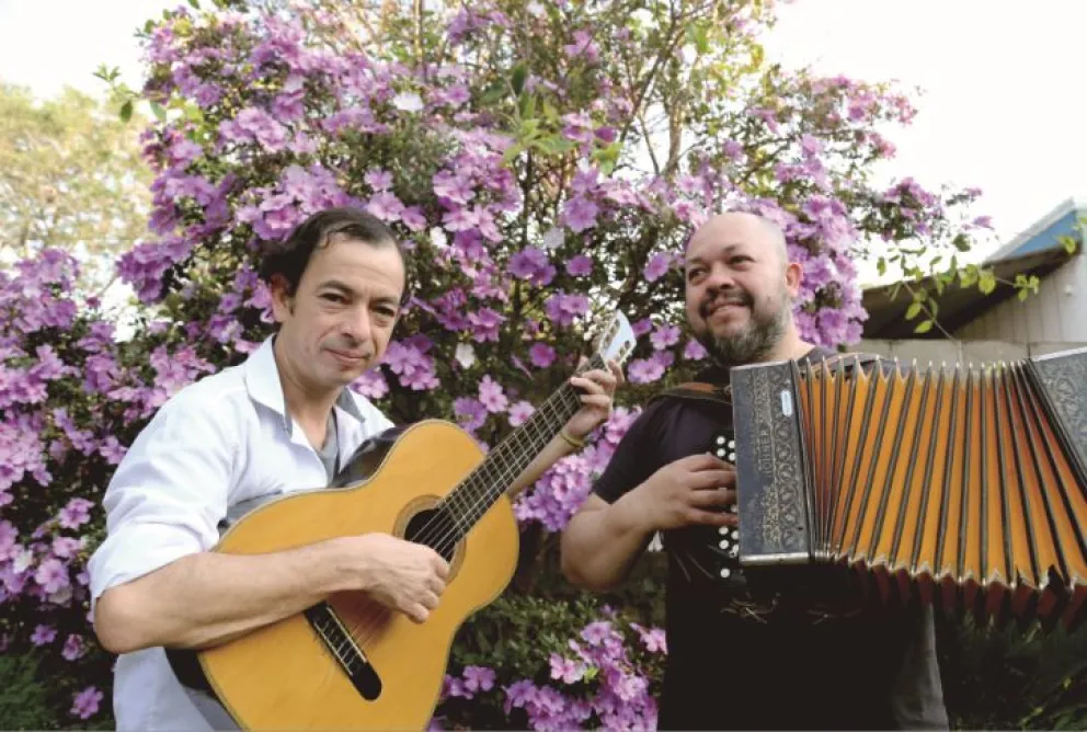 Marcos "Chavo" Núñez y Juan "Pico" Núñez presentan este sábado en Campo Viera, su nuevo álbum. Foto Natalia Guerrero  
