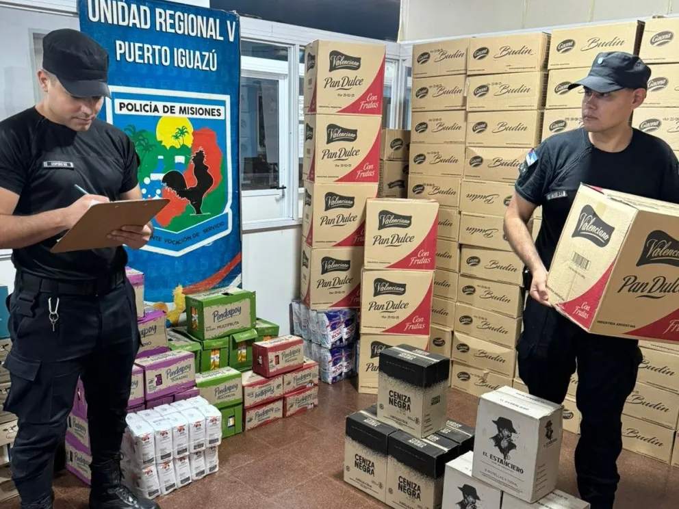 Parte de la mercadería fue recuperada, y buscan al autor de la estafa. //Foto: Policía de Misiones.
